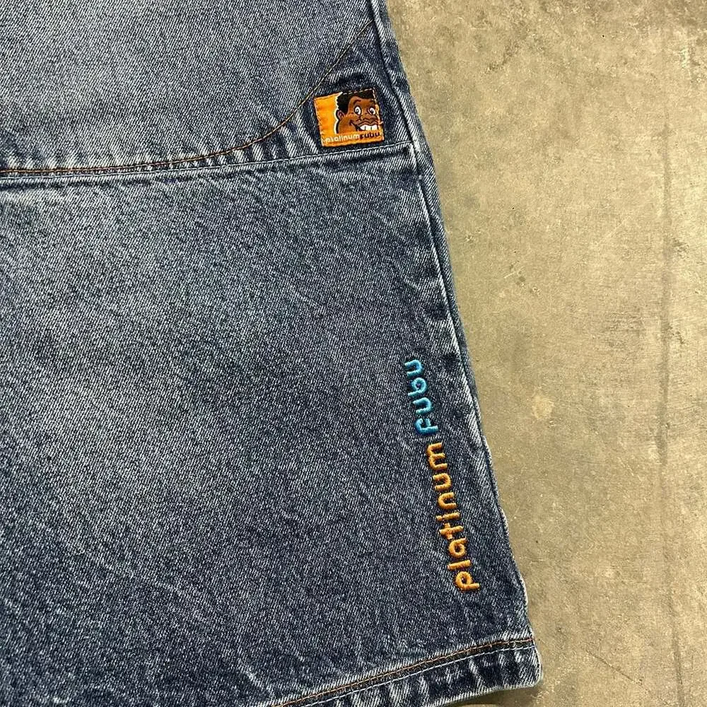 Platinum Fubu Fat Albert And The Junkyard Gang Size W36 Denim Shorts